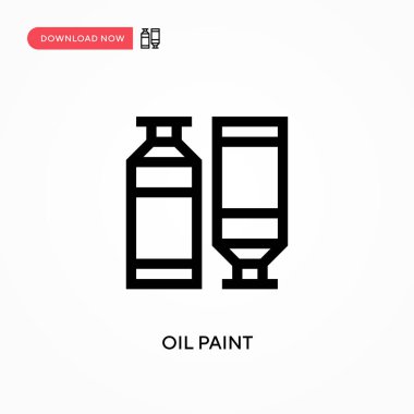 Yağlı boya basit vektör simgesi. Web sitesi veya mobil uygulama için modern, basit düz vektör çizimi