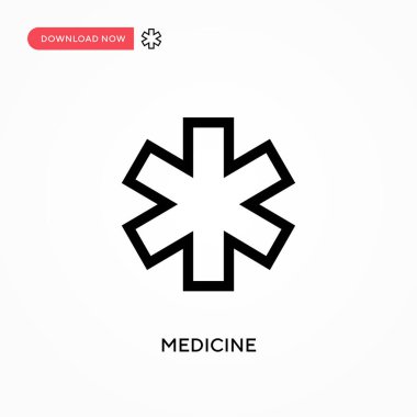 Medicine Simple vektör simgesi. Web sitesi veya mobil uygulama için modern, basit düz vektör çizimi
