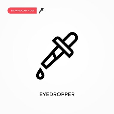 Göz damlası basit vektör simgesi. Web sitesi veya mobil uygulama için modern, basit düz vektör çizimi