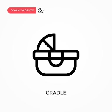 Beşik Basit vektör simgesi. Web sitesi veya mobil uygulama için modern, basit düz vektör çizimi