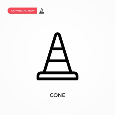 Basit koni vektör simgesi. Web sitesi veya mobil uygulama için modern, basit düz vektör çizimi