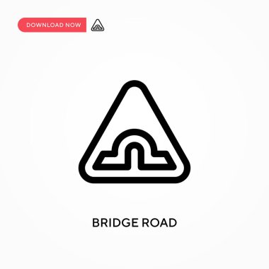 Köprü yolu Basit vektör simgesi. Web sitesi veya mobil uygulama için modern, basit düz vektör çizimi