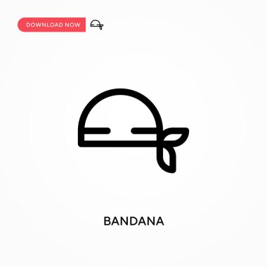 Bandana Basit vektör simgesi. Web sitesi veya mobil uygulama için modern, basit düz vektör çizimi