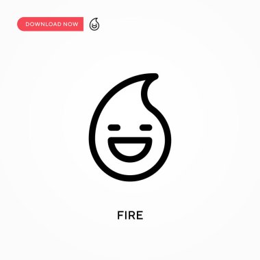 Basit vektör simgesini ateşle. Web sitesi veya mobil uygulama için modern, basit düz vektör çizimi