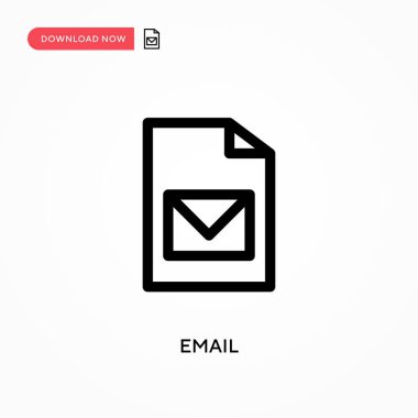 E- posta Basit vektör simgesi. Web sitesi veya mobil uygulama için modern, basit düz vektör çizimi