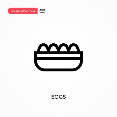 Basit yumurta vektör simgesi. Web sitesi veya mobil uygulama için modern, basit düz vektör çizimi