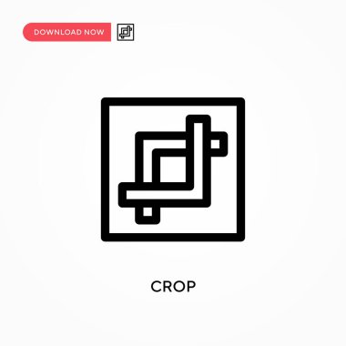 Basit kırpma vektör simgesi. Web sitesi veya mobil uygulama için modern, basit düz vektör çizimi