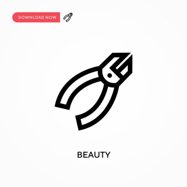Güzellik basit vektör simgesi. Web sitesi veya mobil uygulama için modern, basit düz vektör çizimi