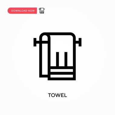 Havlu Basit vektör simgesi. Web sitesi veya mobil uygulama için modern, basit düz vektör çizimi