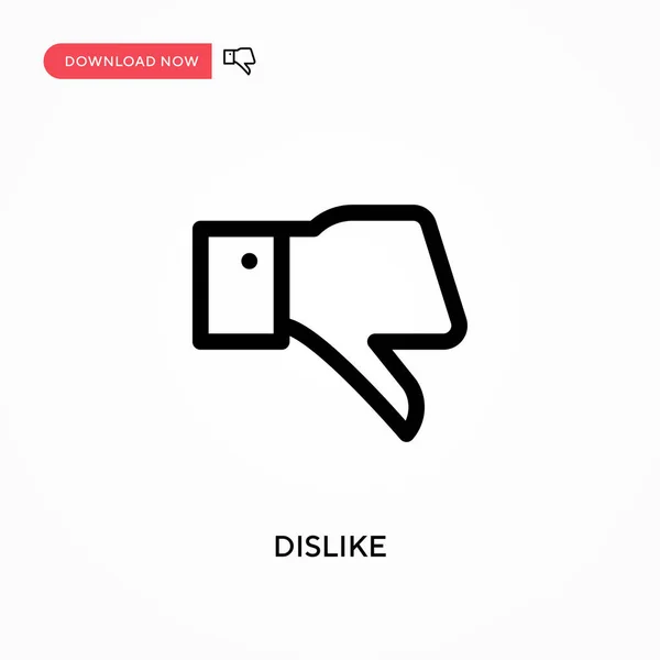 Dislike Icono Vector Simple Moderno Simple Ilustración Vector Plano Para — Vector de stock