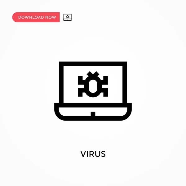 ウイルス単純なベクトルアイコン ウェブサイトやモバイルアプリのための現代的でシンプルなフラットベクトルイラスト — ストックベクタ
