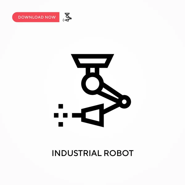 Robot Industrial Icono Vector Simple Moderno Simple Ilustración Vector Plano — Archivo Imágenes Vectoriales