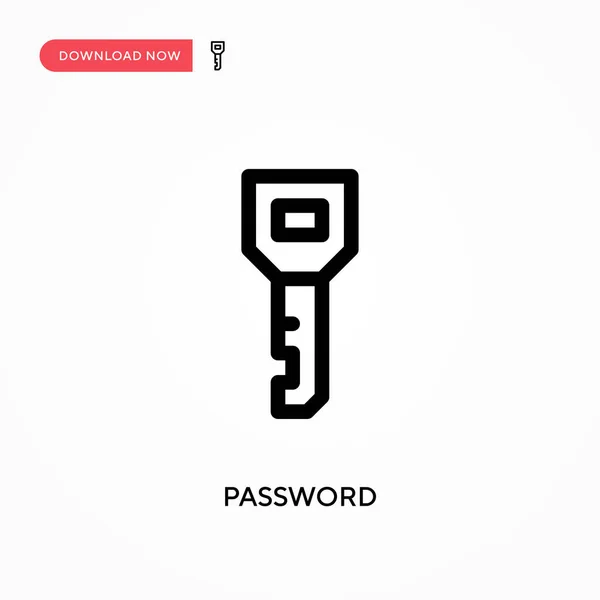 Password Icona Semplice Del Vettore Moderna Semplice Illustrazione Vettoriale Piatta — Vettoriale Stock