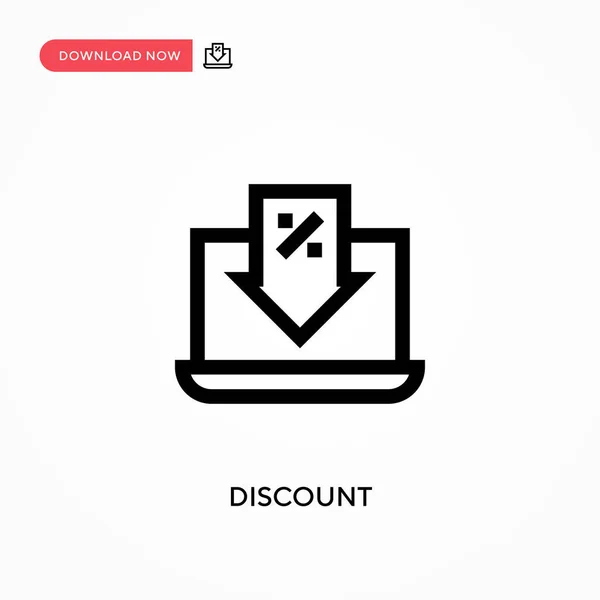 Discount Einfaches Vektor Symbol Moderne Einfache Flache Vektordarstellung Für Website — Stockvektor