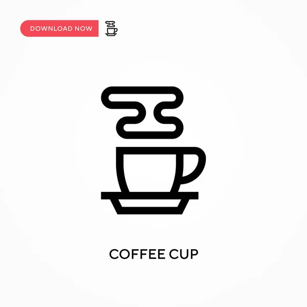 Xícara Café Ícone Vetorial Simples Ilustração Vetorial Plana Moderna Simples — Vetor de Stock