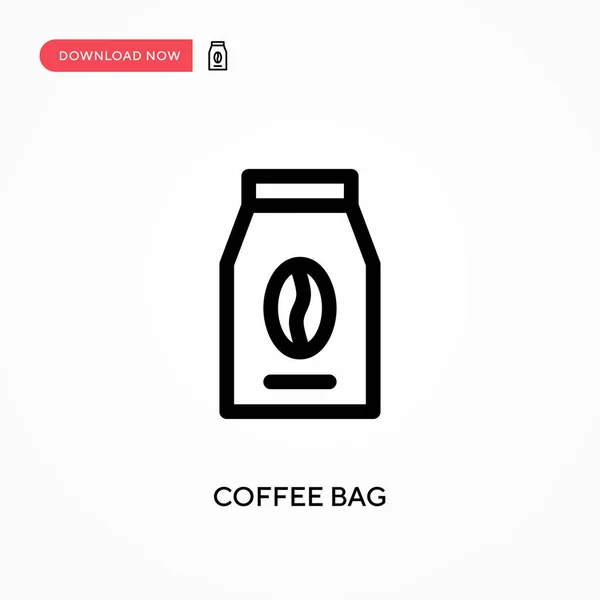 Τσάντα Καφέ Απλό Διανυσματικό Εικονίδιο Σύγχρονη Απλή Επίπεδη Διανυσματική Απεικόνιση — Διανυσματικό Αρχείο
