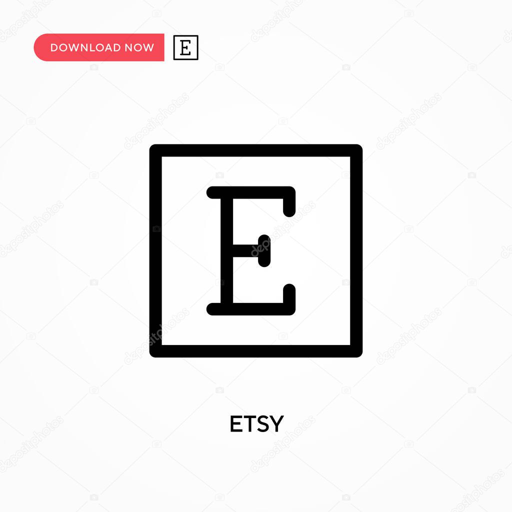 Etsy Simple vector icon. Modern, simple flat vector illustration for web site or mobile app