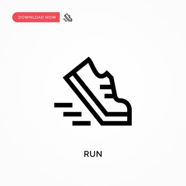 Basit vektör simgesini çalıştır. Web sitesi veya mobil uygulama için modern, basit düz vektör çizimi