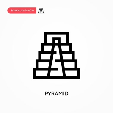 Piramit Basit vektör simgesi. Web sitesi veya mobil uygulama için modern, basit düz vektör çizimi