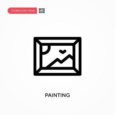 Basit vektör simgesi boyanıyor. Web sitesi veya mobil uygulama için modern, basit düz vektör çizimi