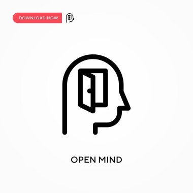 Açık fikirli basit vektör simgesi. Web sitesi veya mobil uygulama için modern, basit düz vektör çizimi