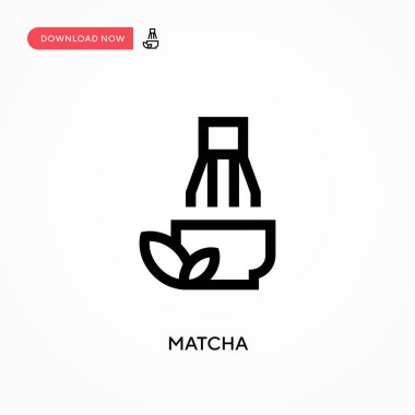 Matcha Basit vektör simgesi. Web sitesi veya mobil uygulama için modern, basit düz vektör çizimi