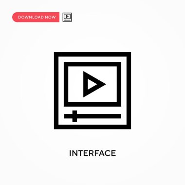 Arayüz Basit vektör simgesi. Web sitesi veya mobil uygulama için modern, basit düz vektör çizimi