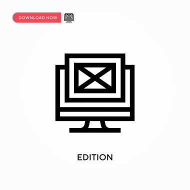 Edition Basit vektör simgesi. Web sitesi veya mobil uygulama için modern, basit düz vektör çizimi