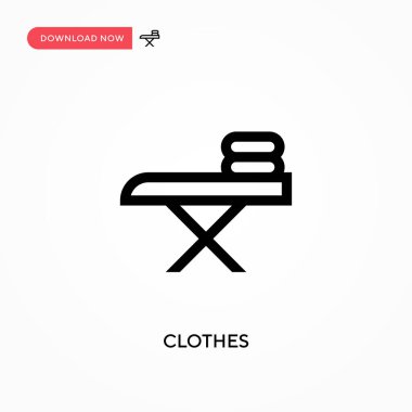Giysiler basit vektör simgesi. Web sitesi veya mobil uygulama için modern, basit düz vektör çizimi