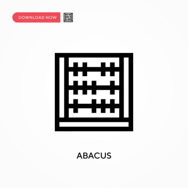 Abaküs Basit vektör simgesi. Web sitesi veya mobil uygulama için modern, basit düz vektör çizimi