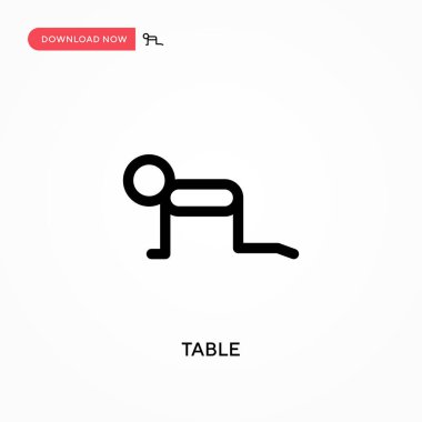 Tablo Basit vektör simgesi. Web sitesi veya mobil uygulama için modern, basit düz vektör çizimi