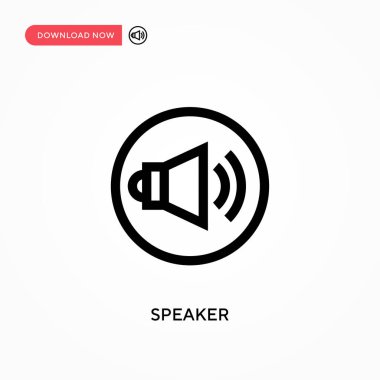 Sözcü Basit vektör simgesi. Web sitesi veya mobil uygulama için modern, basit düz vektör çizimi