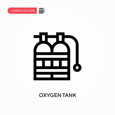 Oksijen tankı basit vektör simgesi. Web sitesi veya mobil uygulama için modern, basit düz vektör çizimi