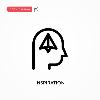 İlham basit vektör simgesi. Web sitesi veya mobil uygulama için modern, basit düz vektör çizimi