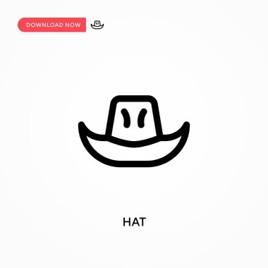 Şapka Basit vektör simgesi. Web sitesi veya mobil uygulama için modern, basit düz vektör çizimi
