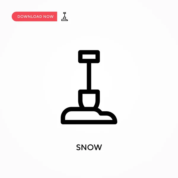 Snow Simple Vektor Symbol Moderne Einfache Flache Vektordarstellung Für Website — Stockvektor