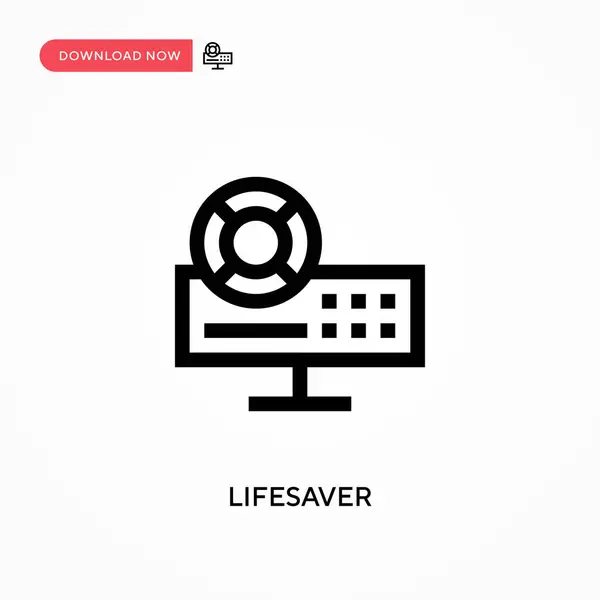 Lifesaver Ícone Vetorial Simples Ilustração Vetorial Plana Moderna Simples Para — Vetor de Stock