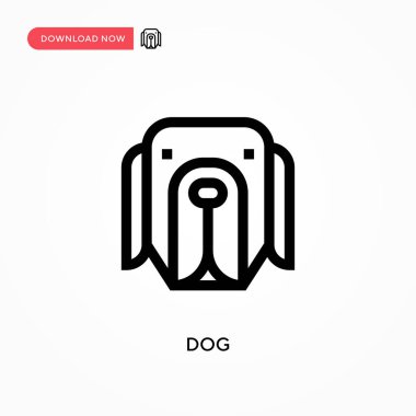 Köpek basit vektör simgesi. Web sitesi veya mobil uygulama için modern, basit düz vektör çizimi
