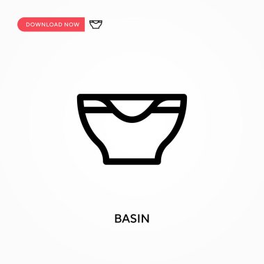 Basin Basit vektör simgesi. Web sitesi veya mobil uygulama için modern, basit düz vektör çizimi
