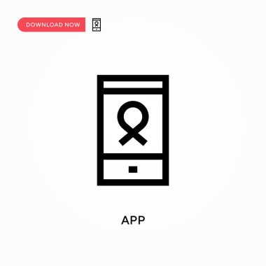 Uygulama Basit vektör simgesi. Web sitesi veya mobil uygulama için modern, basit düz vektör çizimi