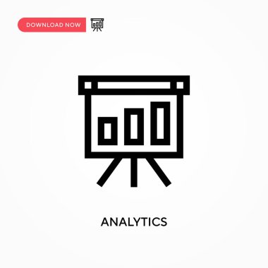 Analitik basit vektör simgesi. Web sitesi veya mobil uygulama için modern, basit düz vektör çizimi