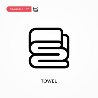 Havlu Basit vektör simgesi. Web sitesi veya mobil uygulama için modern, basit düz vektör çizimi