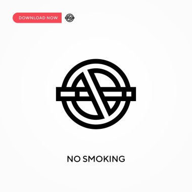 Sigara içilmeyen basit vektör simgesi. Web sitesi veya mobil uygulama için modern, basit düz vektör çizimi