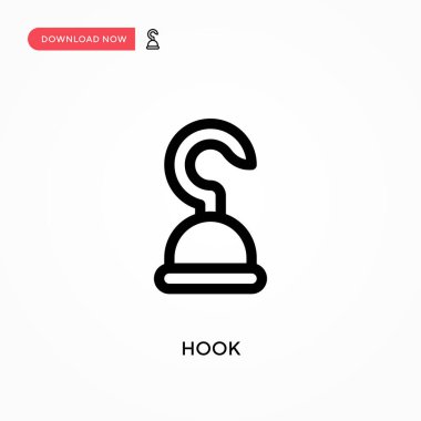 Basit vektör simgesi kancası. Web sitesi veya mobil uygulama için modern, basit düz vektör çizimi