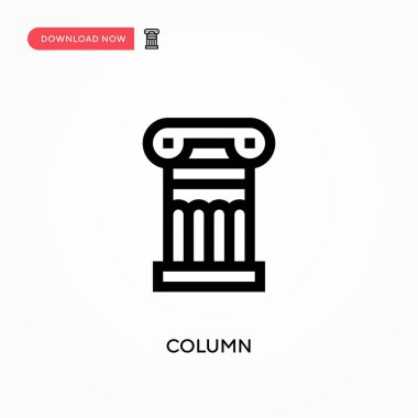 Sütun basit vektör simgesi. Web sitesi veya mobil uygulama için modern, basit düz vektör çizimi