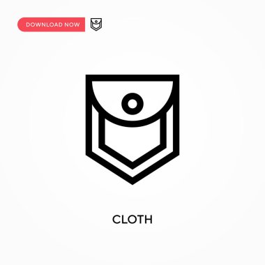 Kumaş Basit vektör simgesi. Web sitesi veya mobil uygulama için modern, basit düz vektör çizimi