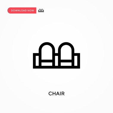 Koltuk Basit vektör simgesi. Web sitesi veya mobil uygulama için modern, basit düz vektör çizimi