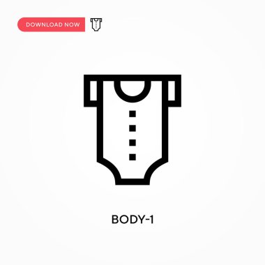Vücut-1 Basit vektör simgesi. Web sitesi veya mobil uygulama için modern, basit düz vektör çizimi