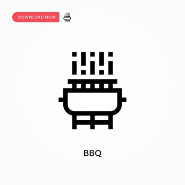 Bbq Basit vektör simgesi. Web sitesi veya mobil uygulama için modern, basit düz vektör çizimi