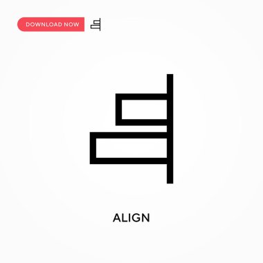 Basit vektör simgesini hizala. Web sitesi veya mobil uygulama için modern, basit düz vektör çizimi
